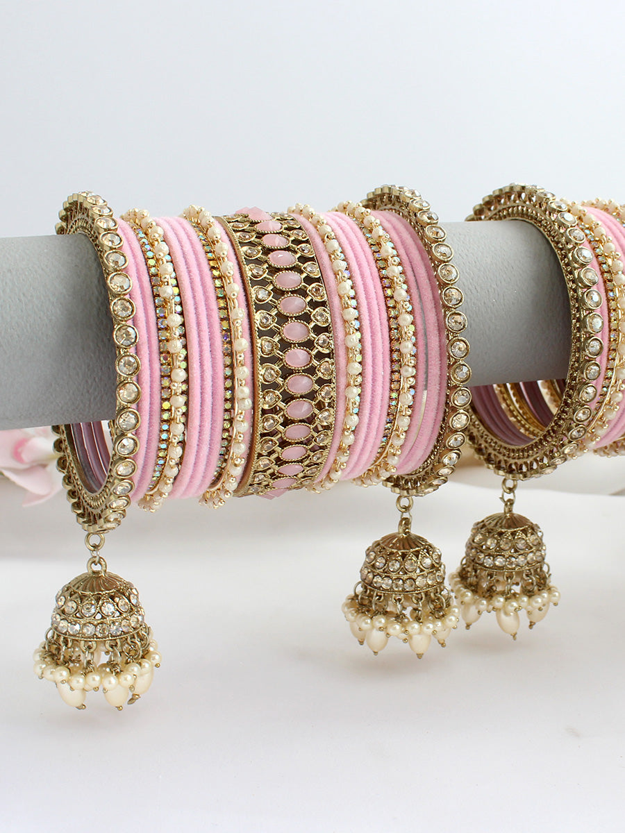 Virisha Bangle Set / Stack-pastel Pink