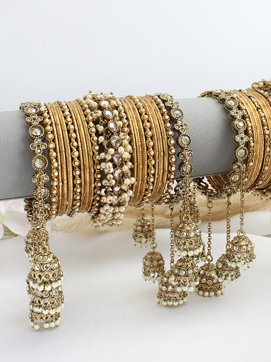 Anaika Bangle Set / Stack-Gold