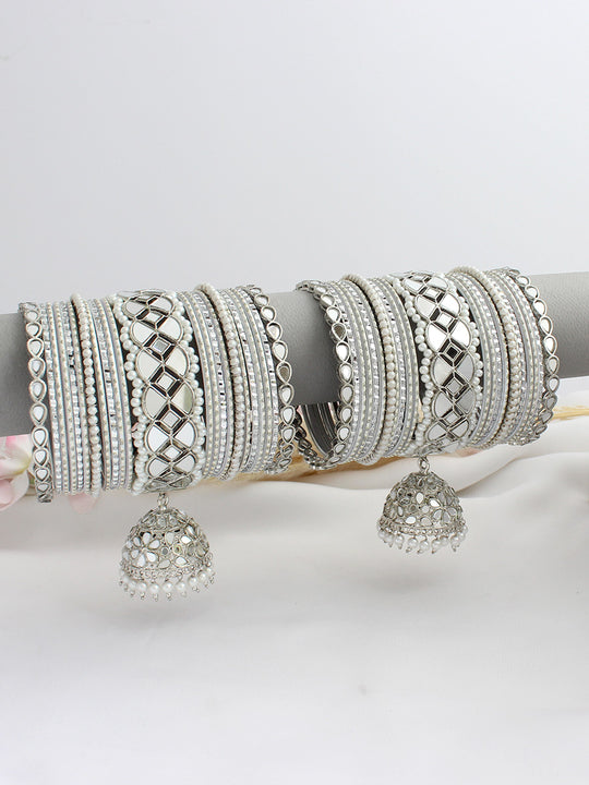 Ivana Bangle Set / Stack-Silver 