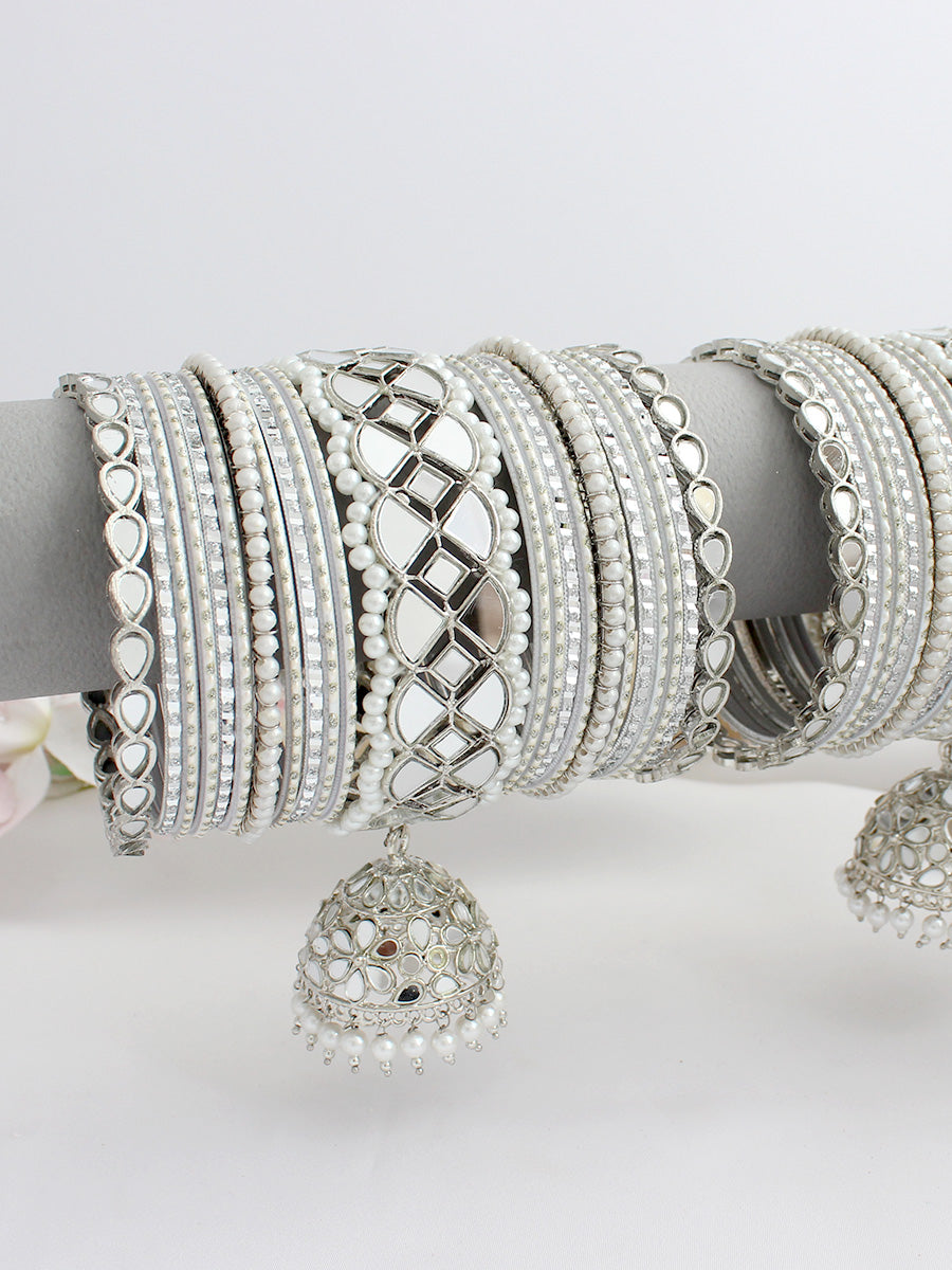 Ivana Bangle Set / Stack-Silver 