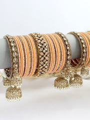 Shairy Bangle Set / Stack -Peach 