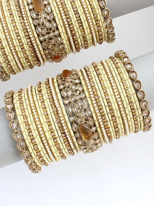Anaya Bangle Set / Stack-Ivory 