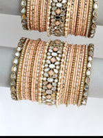 Heena Bangle Set / Stack
-peach