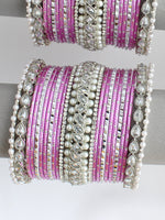 Noori Bangle Set / Stack-Pink
