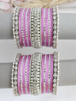 Noori Bangle Set / Stack-Pink