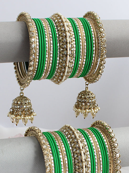 Atiyah Bangle Set / Stack-Green