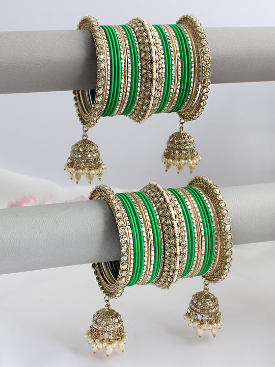 Atiyah Bangle Set / Stack-Green