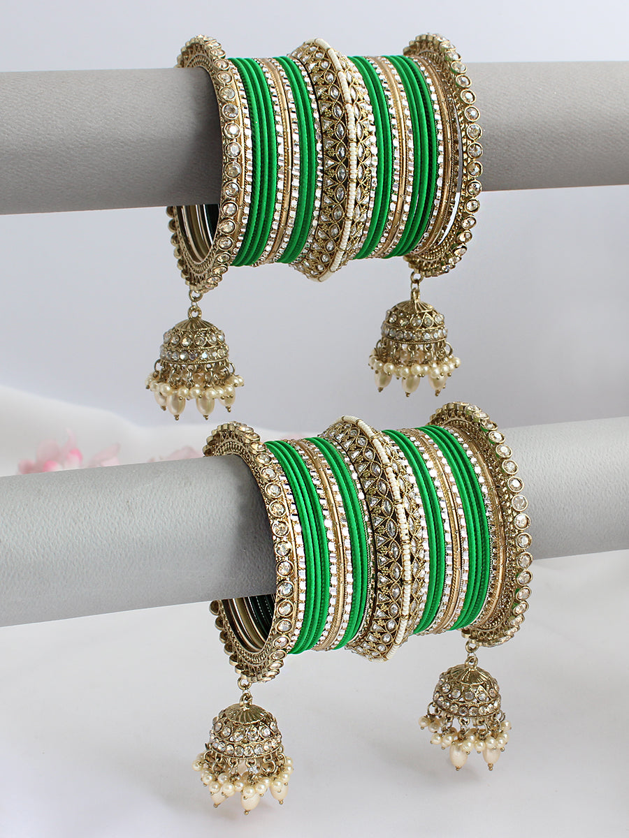 Atiyah Bangle Set / Stack-Green