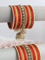 Aaloki Bangle Set / Stack-Red