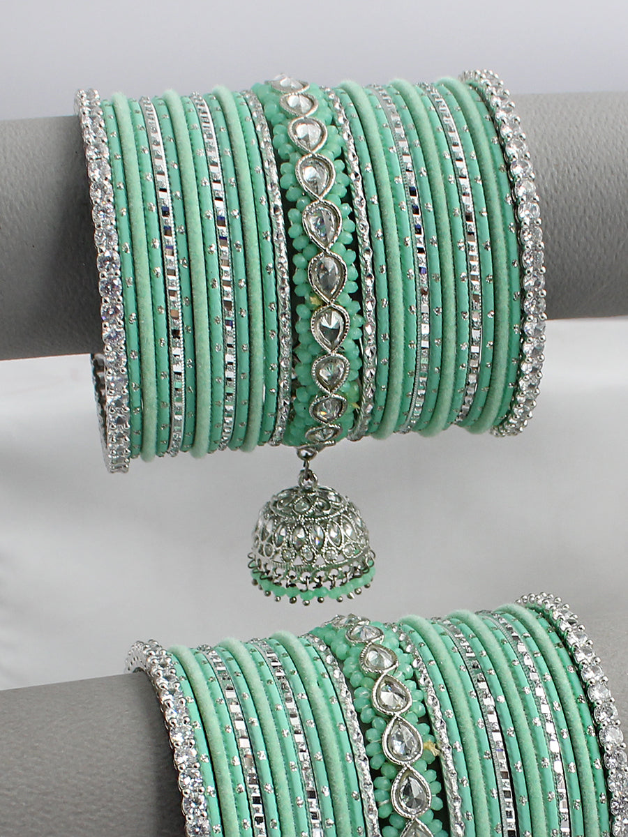 Iraj Bangle Set / Stack-Mint Green