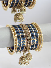 Harika Bangle Set / Stack-Blue
