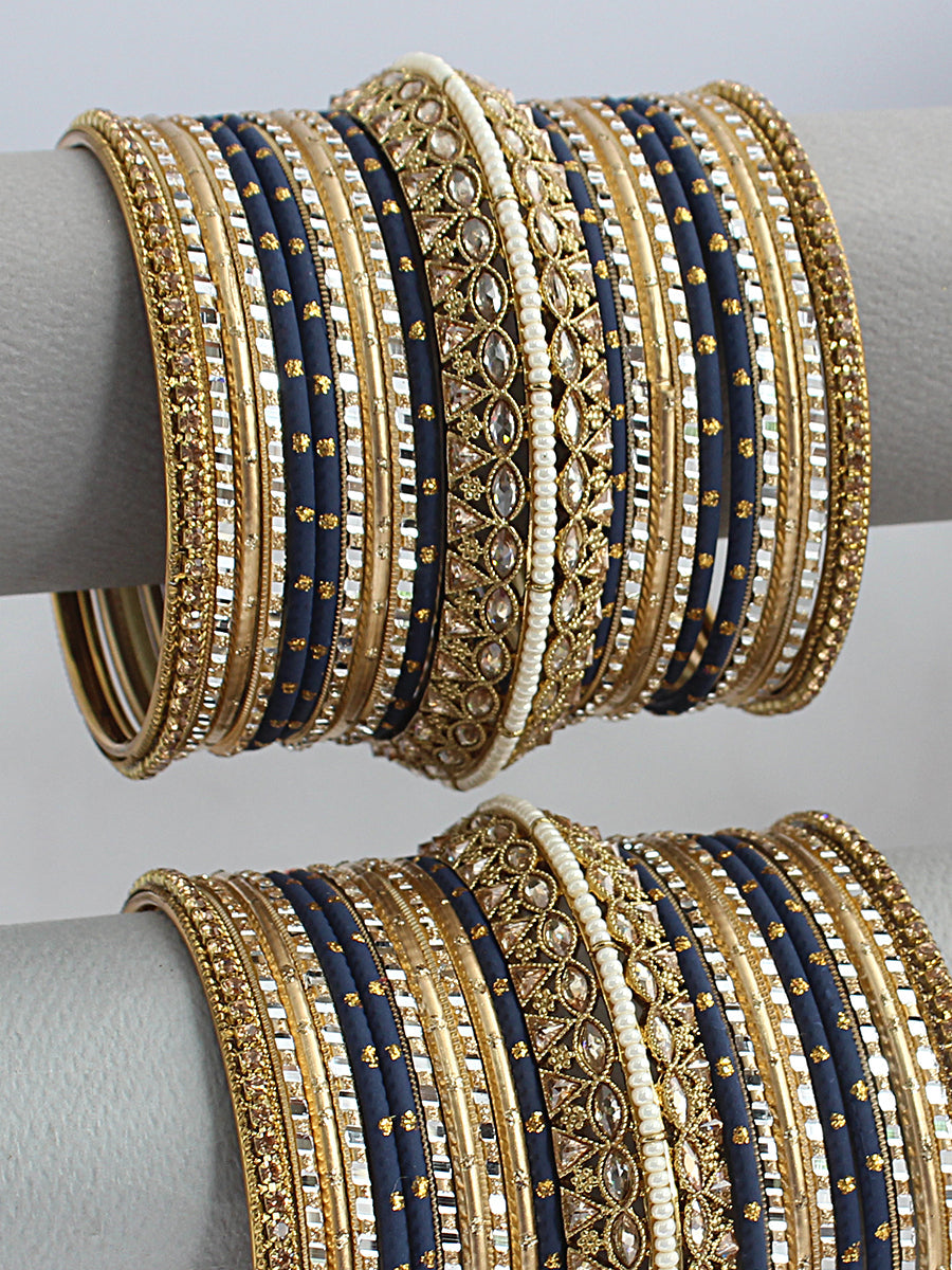 Palomi Bangle Set / Stack-Blue