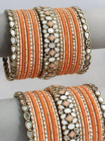 Pranita Bangle Set / Stack-Peach