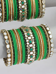 Ragini Bangle Set / Stack-Green