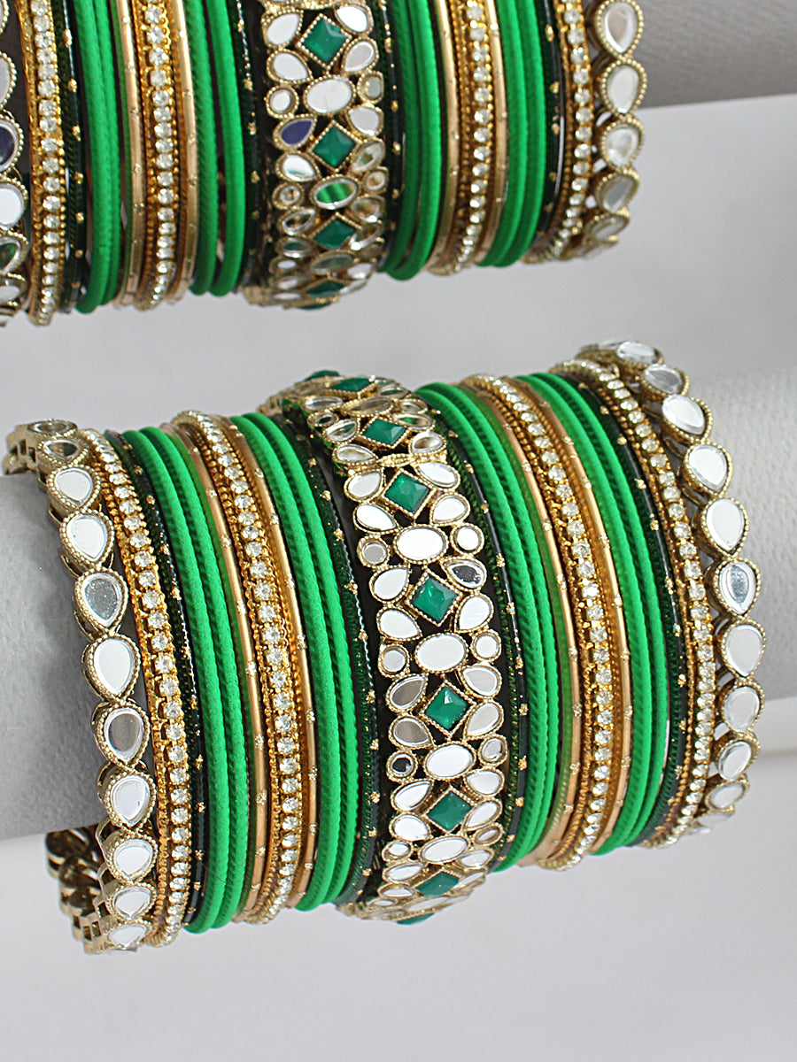 Ragini Bangle Set / Stack-Green