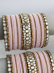 Shivnya Bangle Set / Stack-Pastel pink