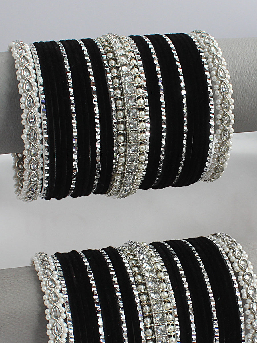 Sophia Bangle Set / Stack-Black