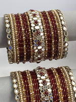 Itisha Bangle Set / Stack-maroon