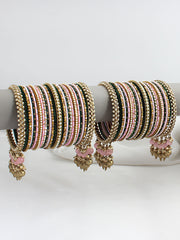 Dhanvi Bangle Set / Stack-Pastel Pink
