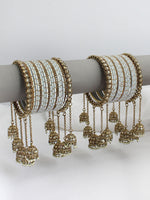 Aneeza Bangle Set / Stack-White 