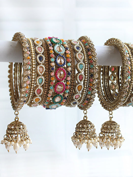 Mehreen Bangle Set / Stack-Multicolor