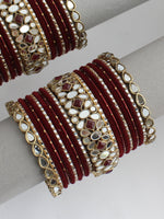 Urjita Bangle Set / Stack-Maroon