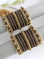Ermina Bangle Set / Stack-Black