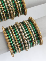 Maheen Bangle Set / Stack-Green