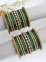 Maheen Bangle Set / Stack-Green