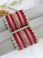 Kaynat Bangle Set / Stack-Hot Pink