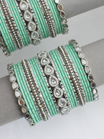 Nigaar Bangle Set / Stack-Mint Green