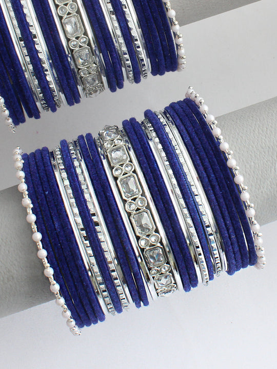 Sharon Bangle Set / Stack-Blue