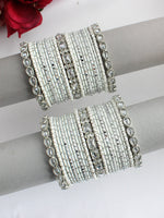 Aamya Bangle Set / Stack-White