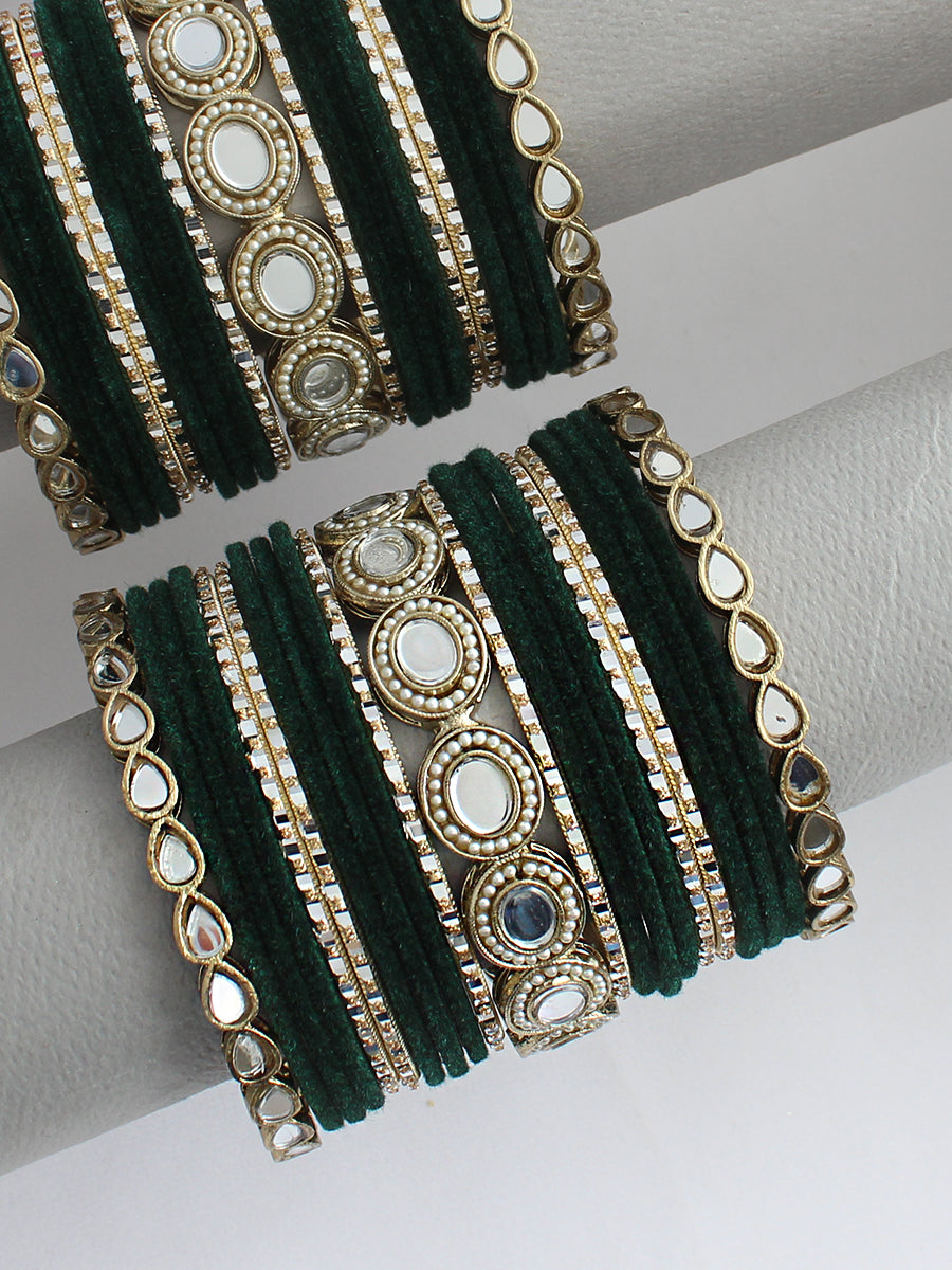 Himanshi Bangle Set / Stack-Green