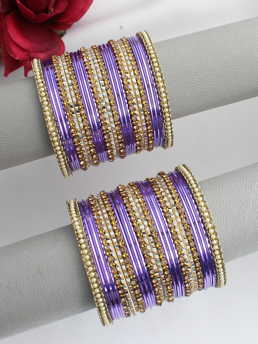 Jigyasa Bangle Set / Stack-Lavender