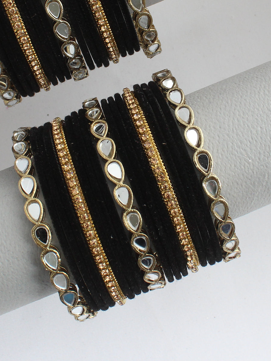 Nikisha Bangle Set / Stack-Black