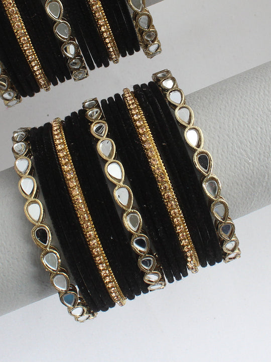 Nikisha Bangle Set / Stack-Black