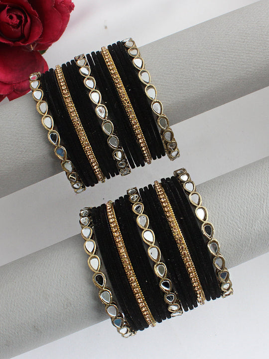 Nikisha Bangle Set / Stack-Black
