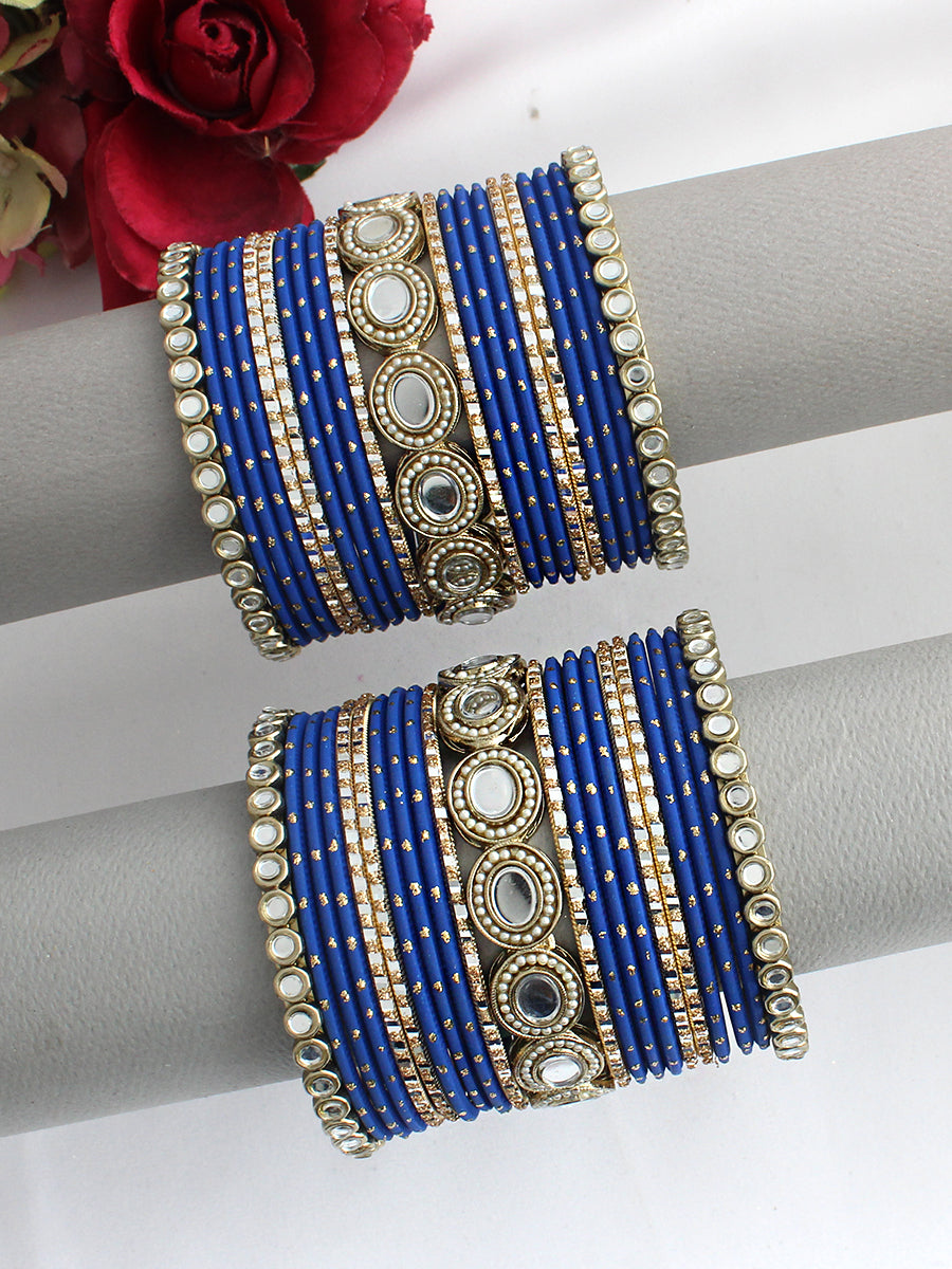 Rivya Bangle Set / Stack-Blue