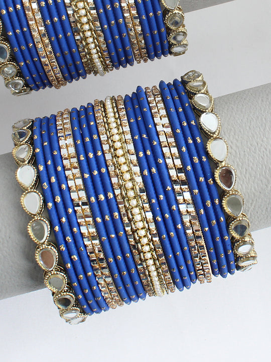 Ruchika Bangle Set / Stack-Blue
