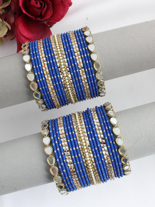 Ruchika Bangle Set / Stack-Blue