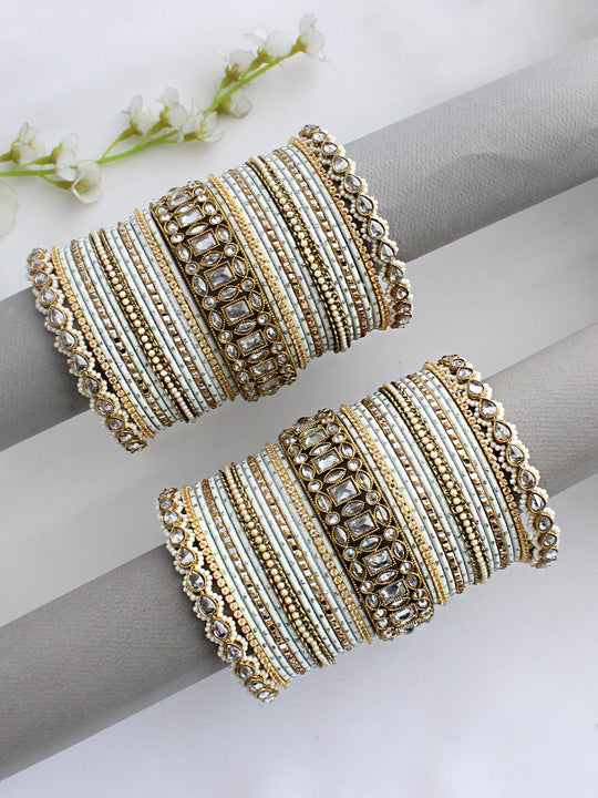 Nabhya Bangle Set / Stack-White