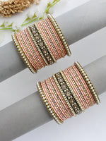 Apoorvi Bangle Set / Stack-Peach