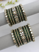 Anvita Bangle Set / Stack-Green