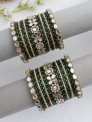 Anvita Bangle Set / Stack-Green