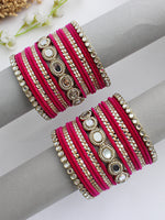 Tanvi Bangle Set / Stack-Hot Pink