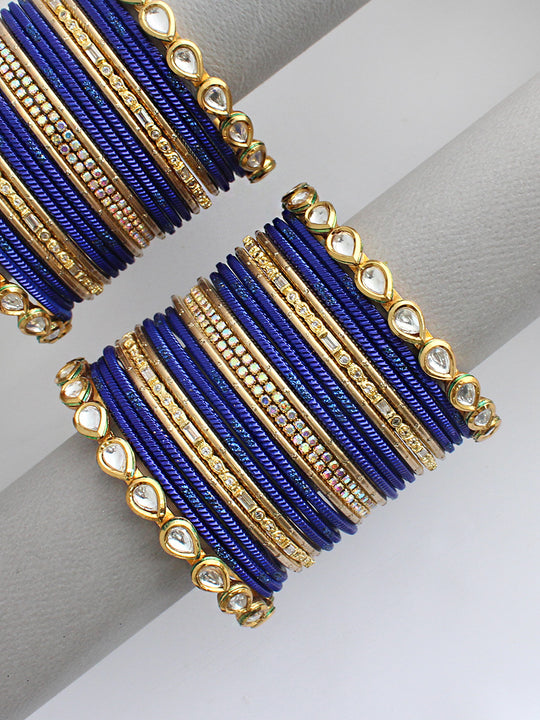 Nihika Bangle Set / Stack-Blue