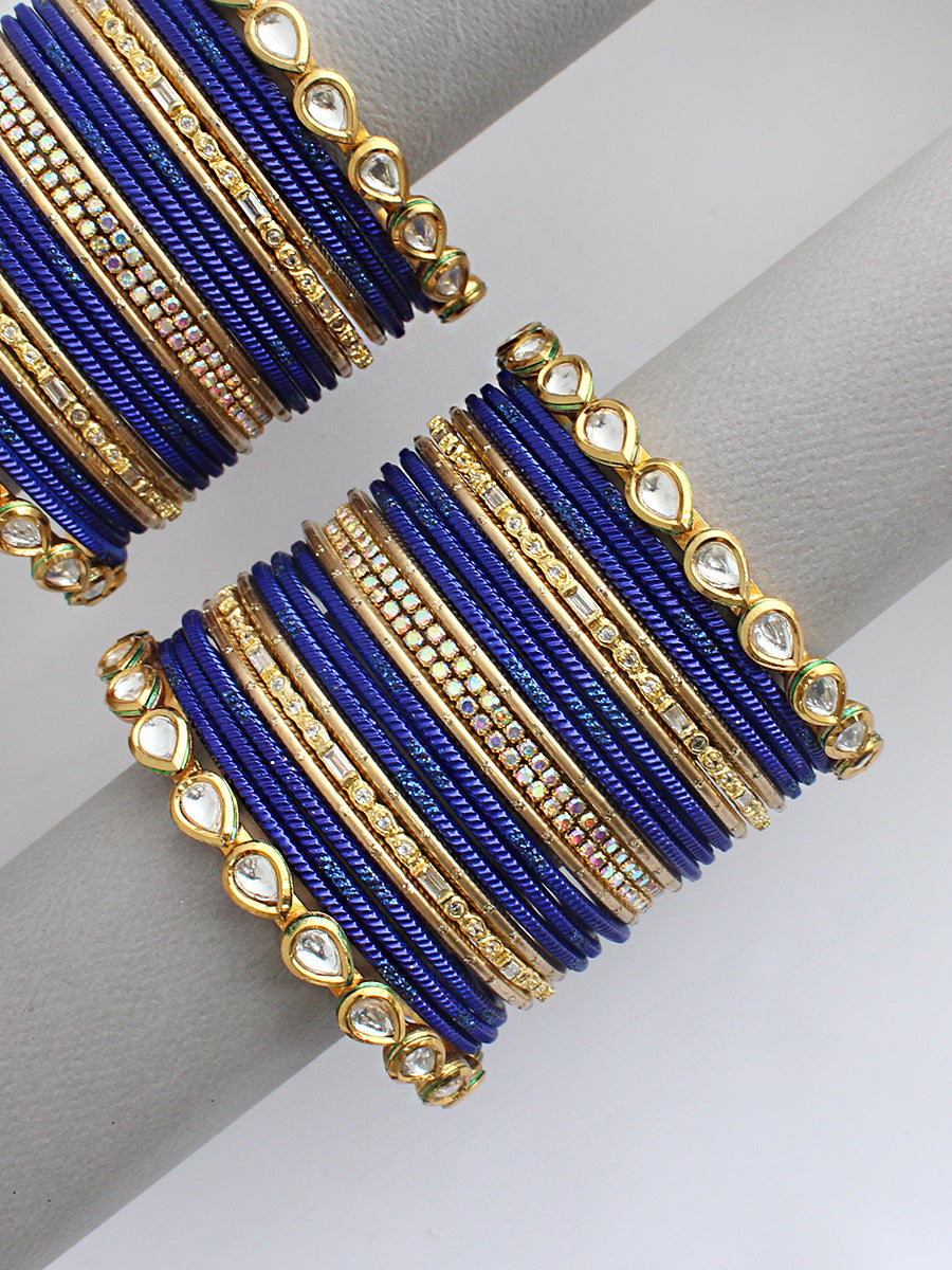 Nihika Bangle Set / Stack-Blue