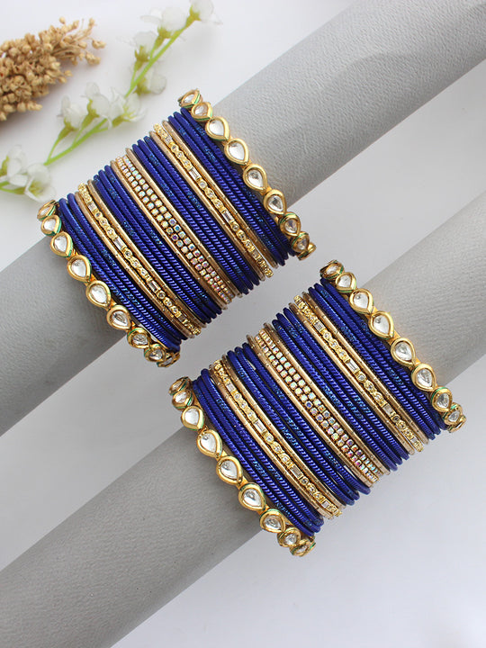 Nihika Bangle Set / Stack-Blue