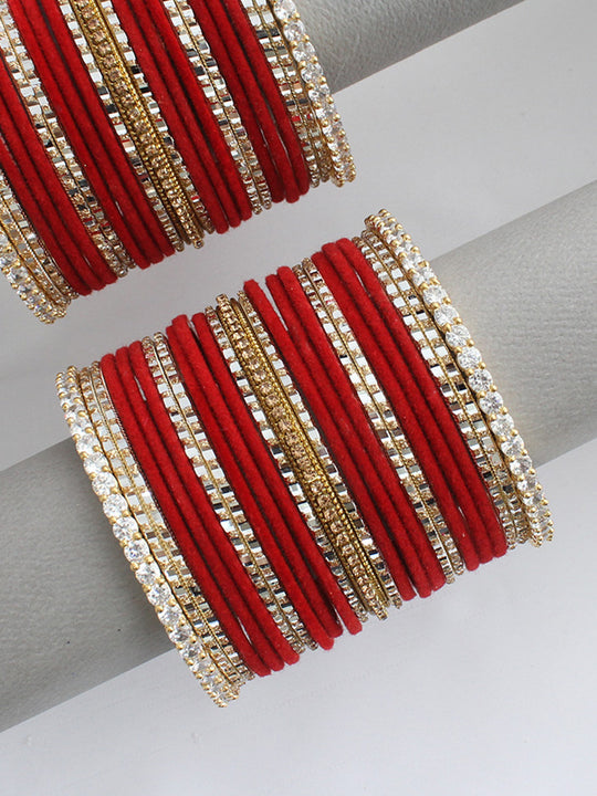 Artika Bangle Set / Stack-Red